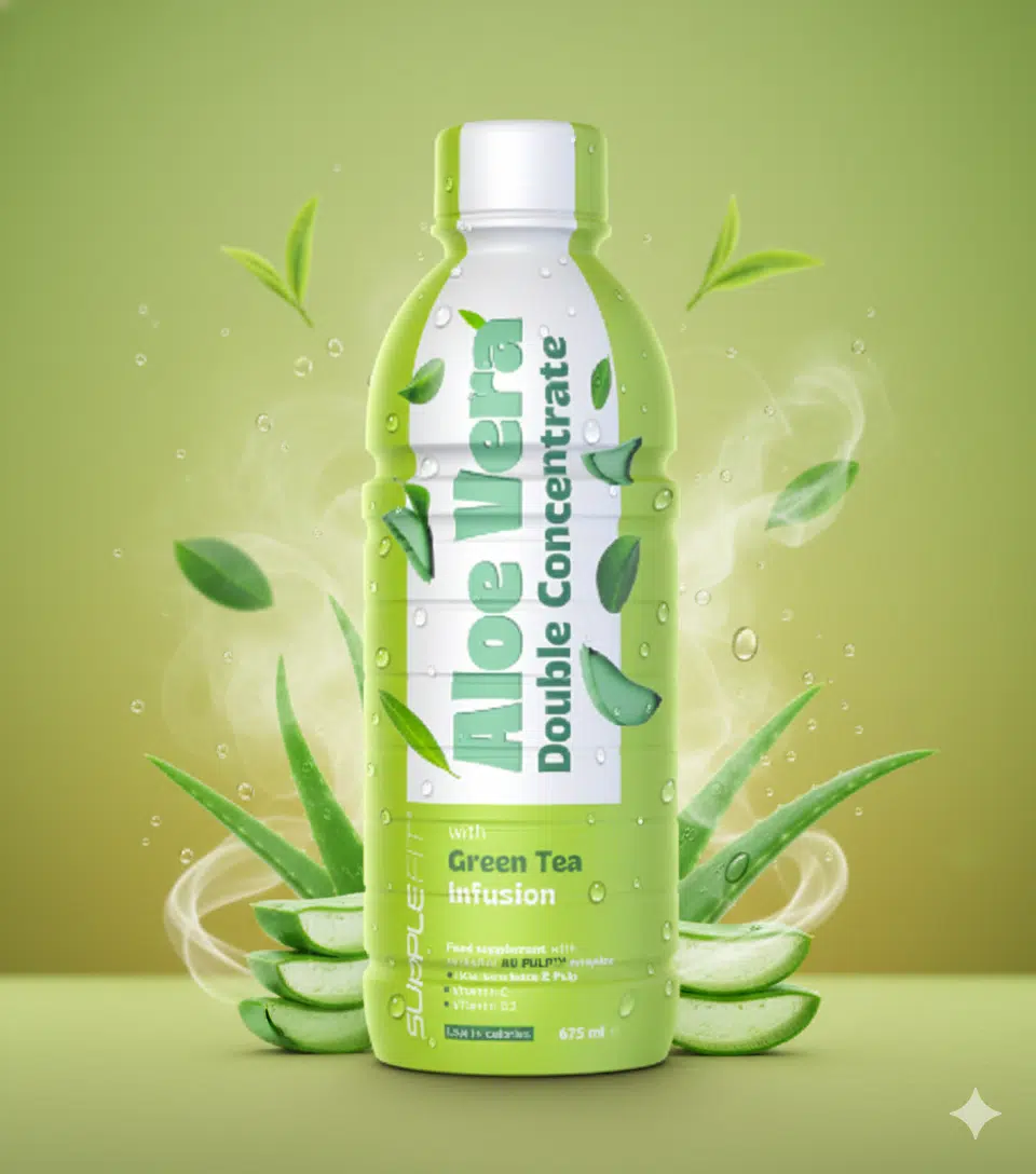 JUS ET PULPE D’ALOE VERA THÉ VERT 675ML