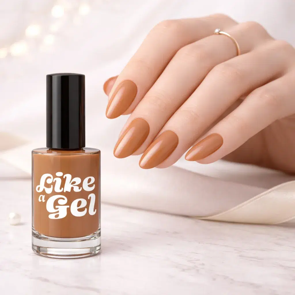 VERNIS À ONGLES MARRON CLAIR CHOGAN - EFFET GEL 1