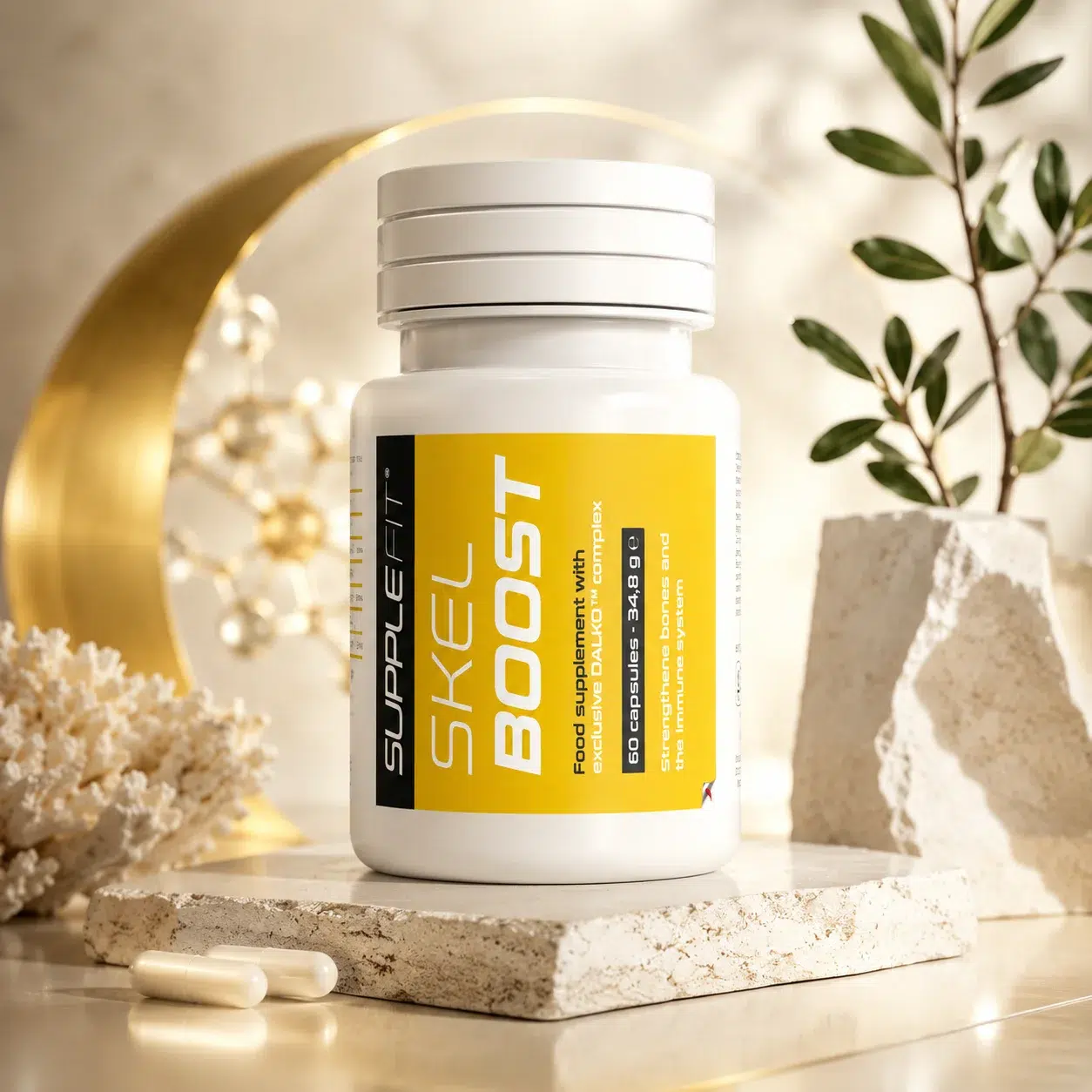SKELBOOST CHOGAN | COMPLÉMENT ALIMENTAIRE RENFORCEMENT SYSTÈME IMMUNITAIRE ET OS 60 gélules